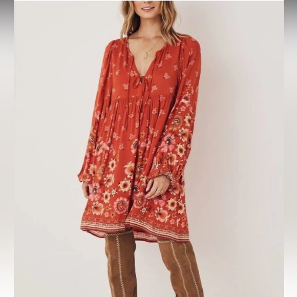 Dresses & Skirts - Spell Joni Tunic Dress In Campfire - size Medium